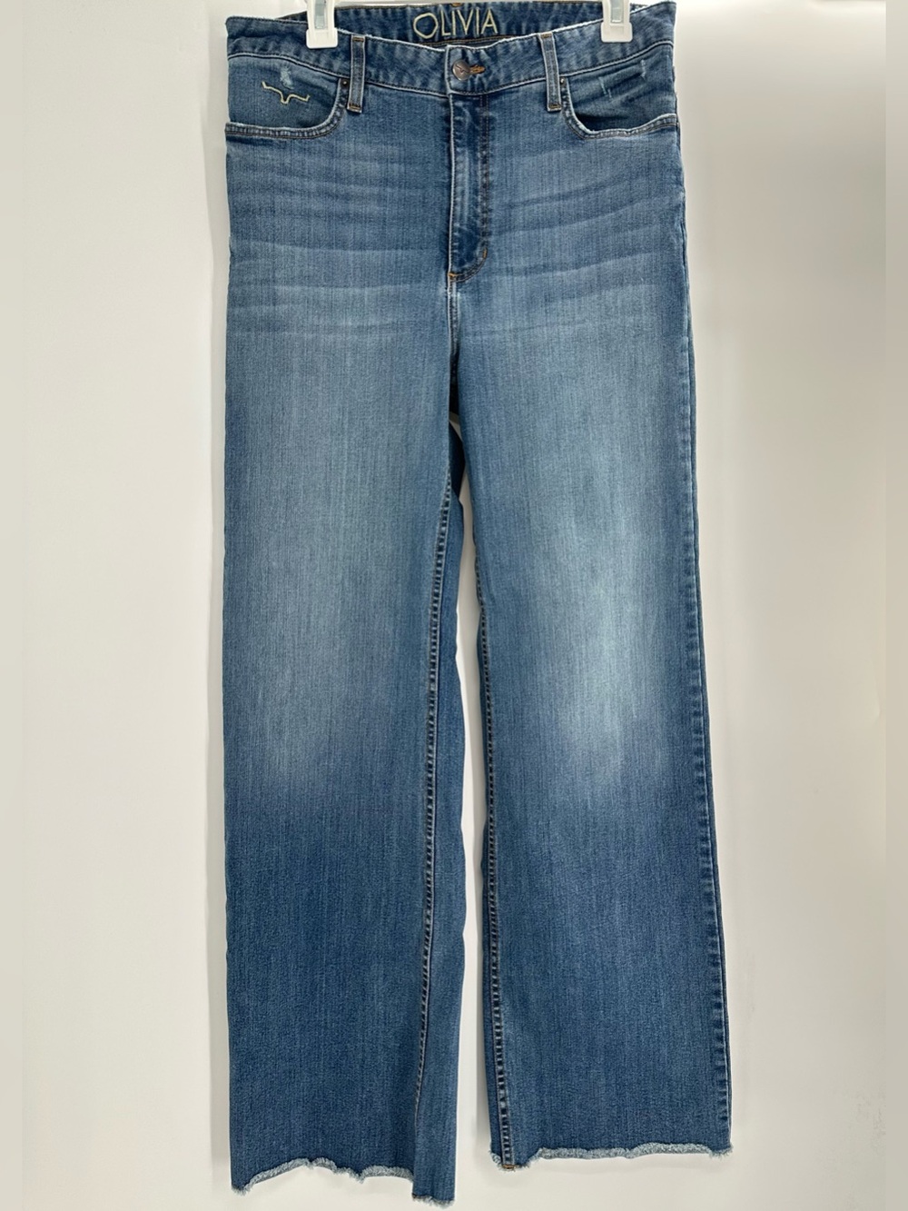 Kimes Ranch Womens Jean Light Wash Blue Size 12/32 Olivia High Rise Wide Leg